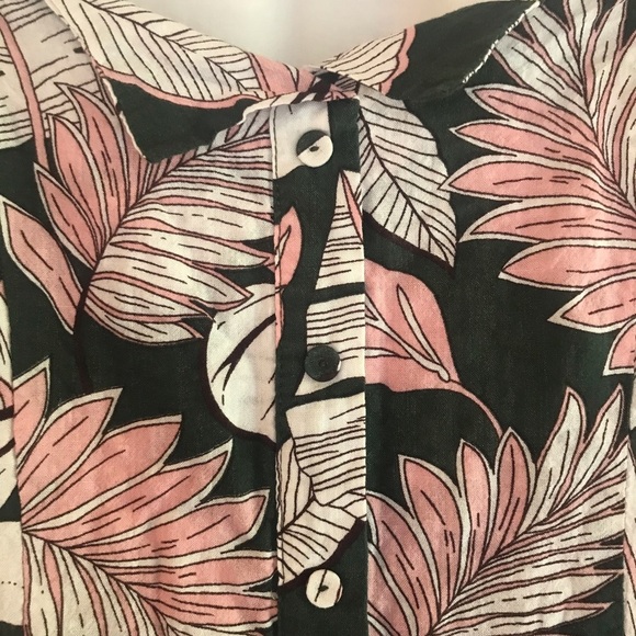 Gianni Bini Button Up High Low Leafy Dress - Picture 11 of 14